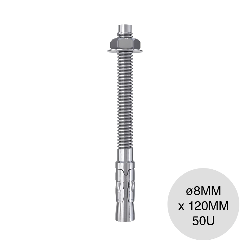 Anclaje fijacion metalica perno FWA ø 8mm x 120mm caja x 50u