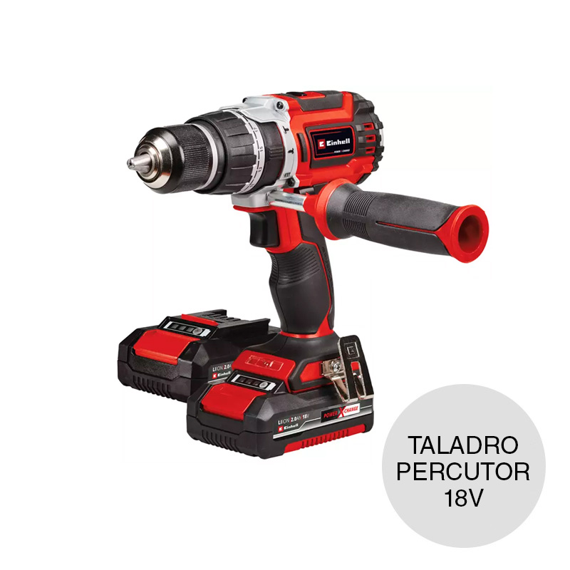 Taladro atornillador percutor inalambrico TP-CD kit 18v 2000rpm madril 13mm