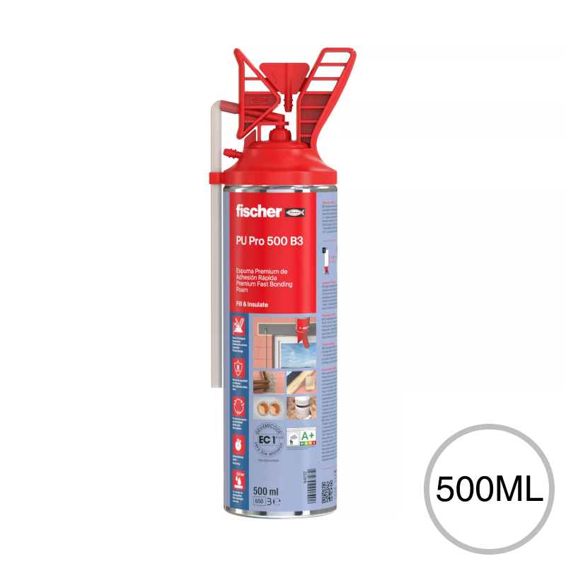 Espuma poliuretano expandido premium PU 1/500 B3 aerosol x 500ml