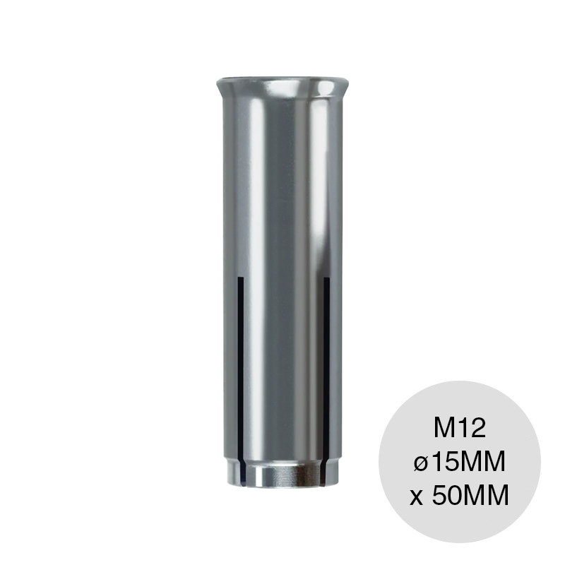 Broca anclaje taco metalico impacto EA II M12 ø 15mm x 50mm caja x 25u