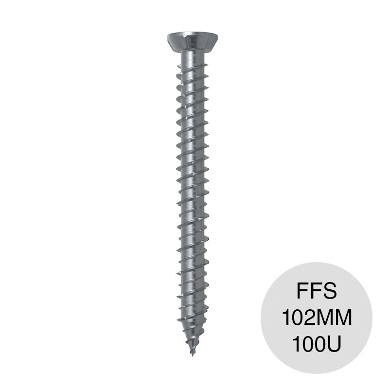 Tornillo p/aberturas FFS cabeza plana ø 7.5mm x 102mm caja x 100u