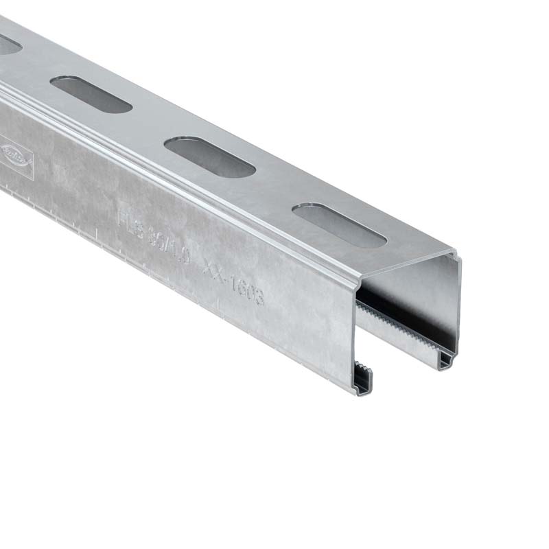 Riel montaje FLS acero galvanizado 1mm x 30mm x 31mm x 3m