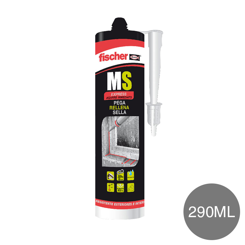 Sellador adhesivo universal MS Express gris cartucho x 290ml