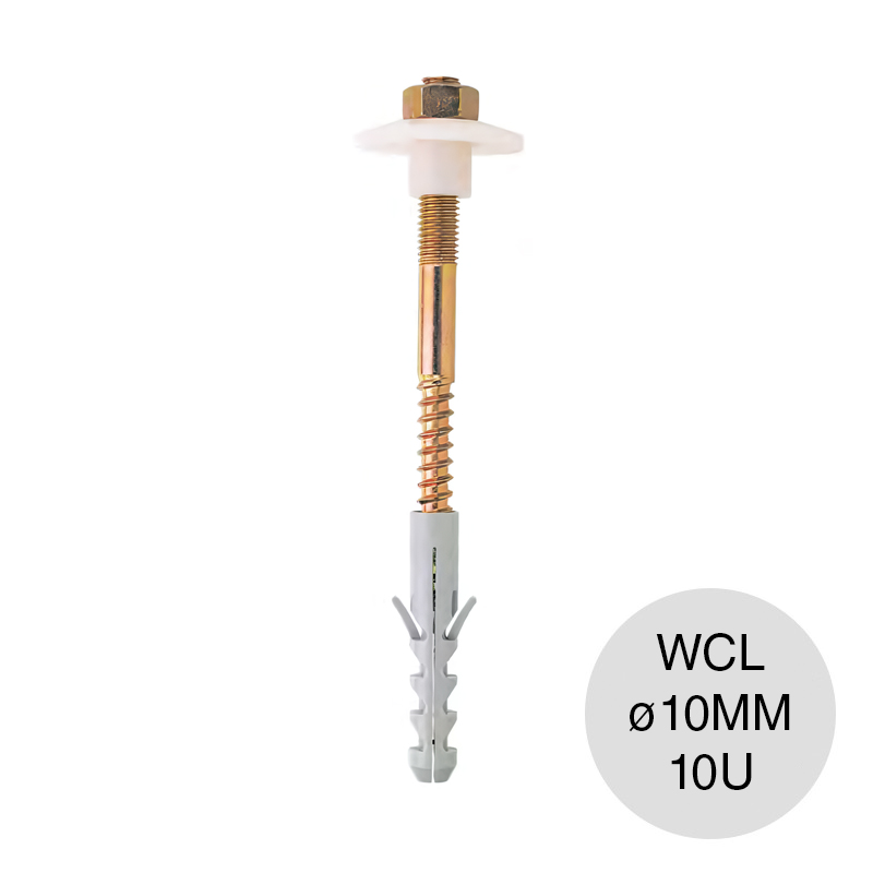 Kit fijaciones p/sanitario WCL ø 10mm caja x 10u