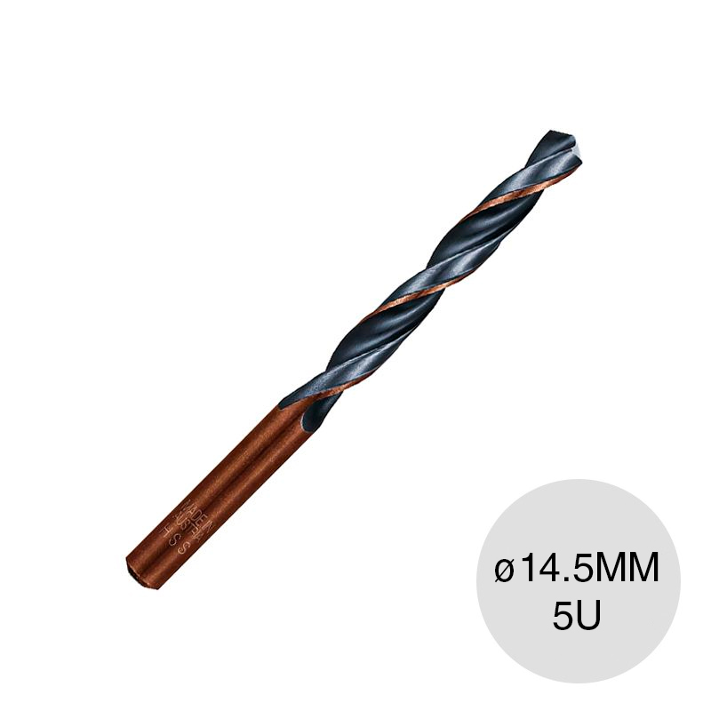 Broca p/metal F3 acero HSS-R ø 14.5mm caja x 5u