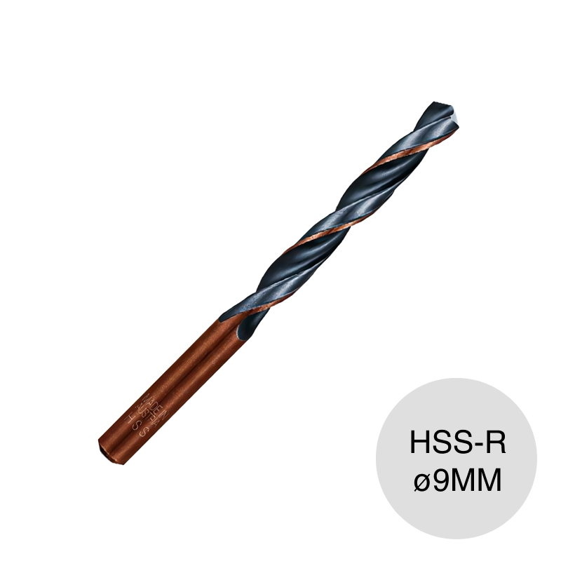 Broca p/metal F3 acero HSS-R ø 9mm