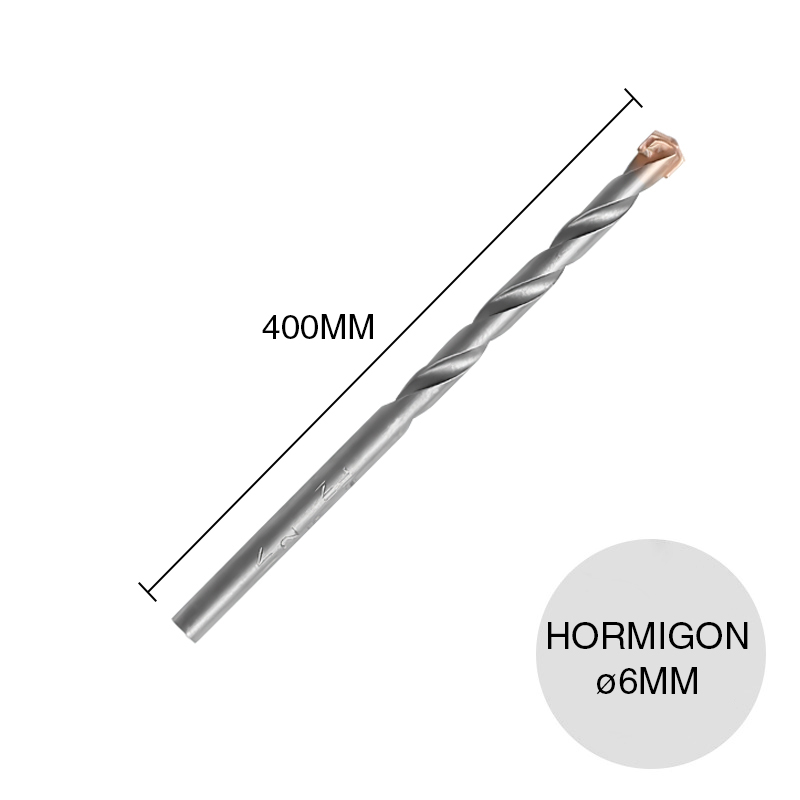 Mecha percutora widia hormigon ø 6mm x 400mm