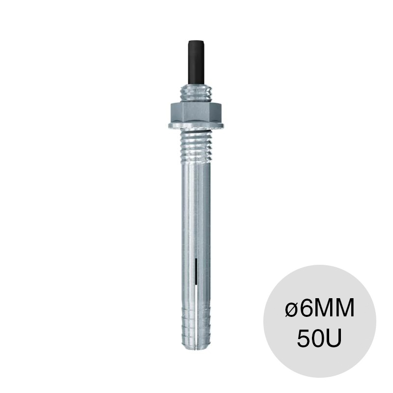 Perno tornillo de pared MR 6 metalico ø 6mm caja x 50u