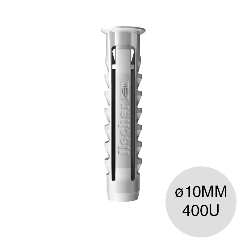 Taco tarugo nylon SX c/tope arandela expansion ø 10mm x 50mm balde x 400u