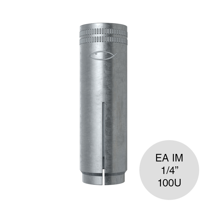 Broca anclaje taco metalico impacto EA IM 1/4" bolsa x 100u