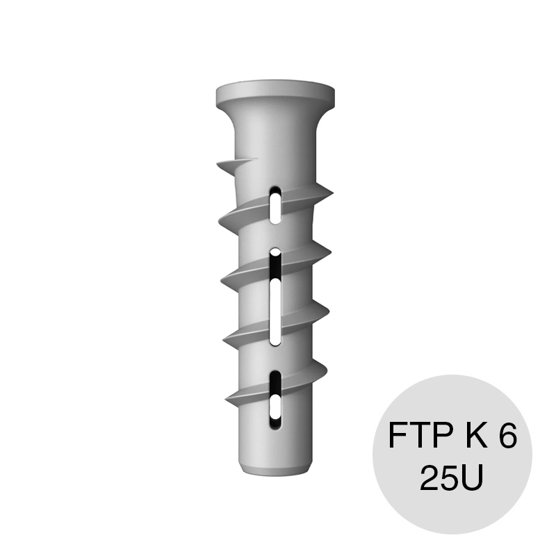 Anclaje turbo FTP K 6 p/hormigon celular ø 8mm caja x 25u