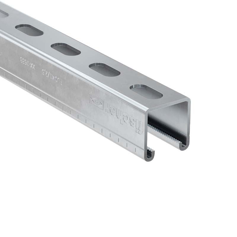 Carril perfil U FUS acero galvanizado 2mm x 41mm x 41mm x 6m