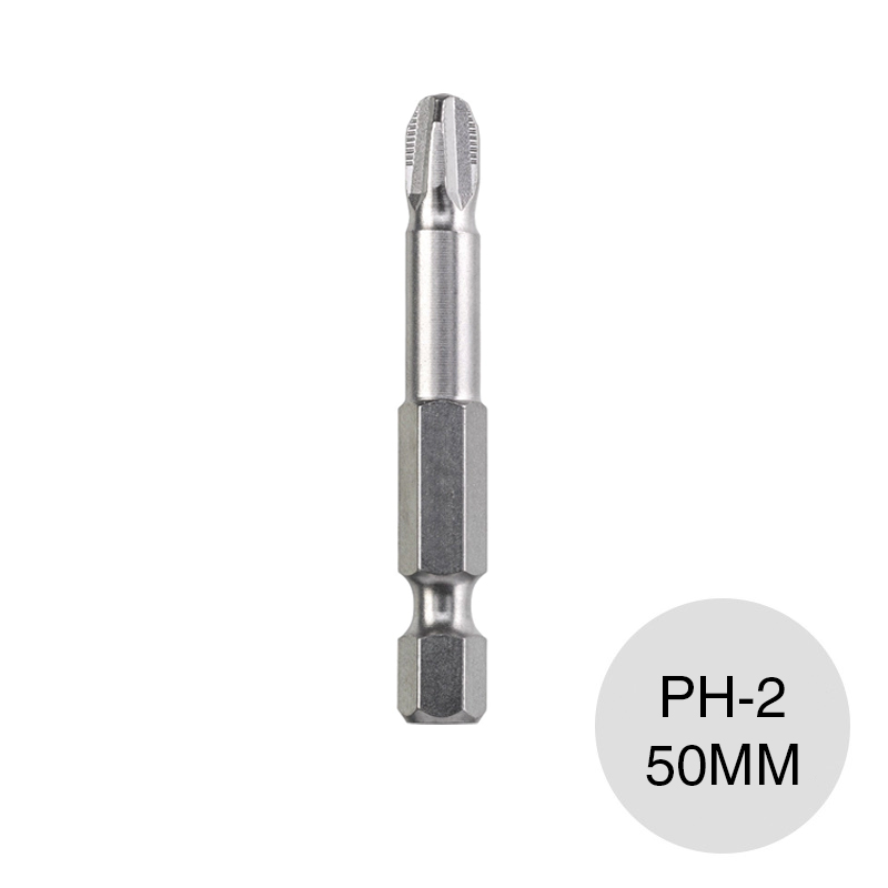 Punta industrial estandar PH-2 50mm acero blister x 3u