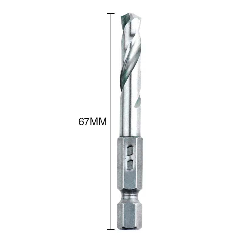 Mecha espiral p/metal HSS encastre hexagonal ø 2mm x 67mm