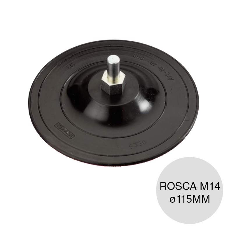 Plato taladro c/velcro rosca M14 x ø 115mm