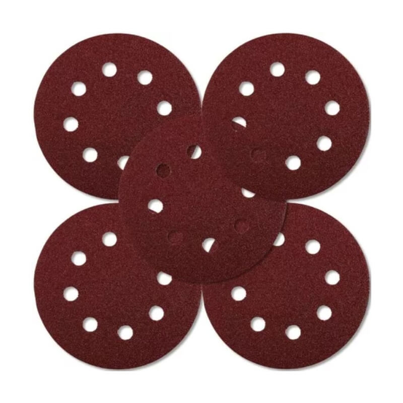 Disco abrasivo perforado Quick-Stick p/madera metal ø 125mm grano surtido pack x 5u