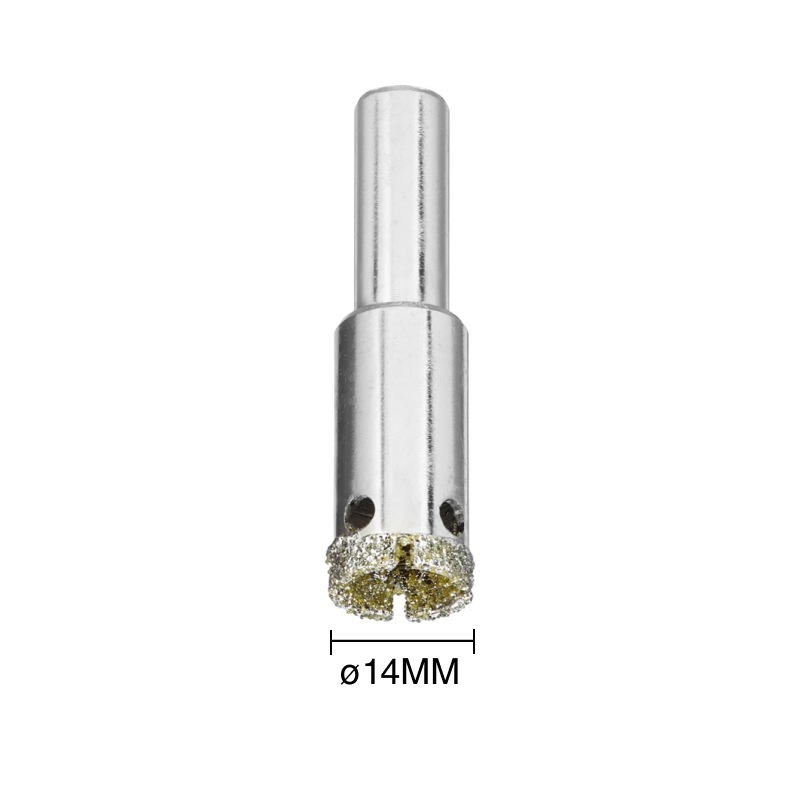 Sierra corona revestida de diamante p/corte humedo ø 14mm
