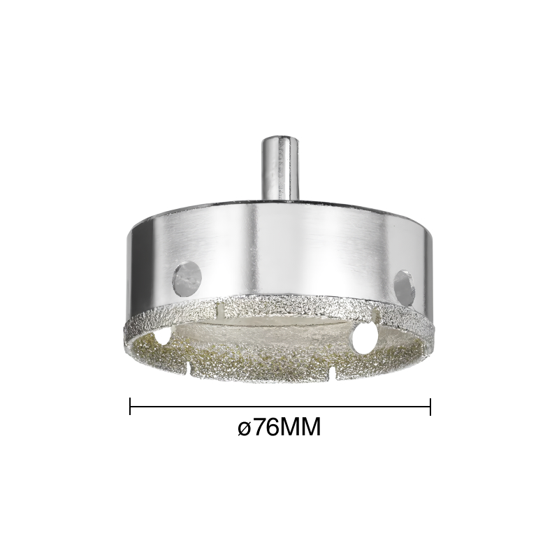 Sierra corona revestida de diamante p/corte humedo ø 76mm