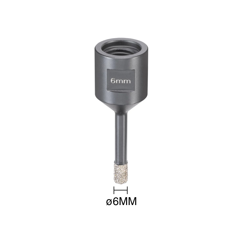 Sierra corona revestida de diamante p/corte seco ø 6mm rosca M14