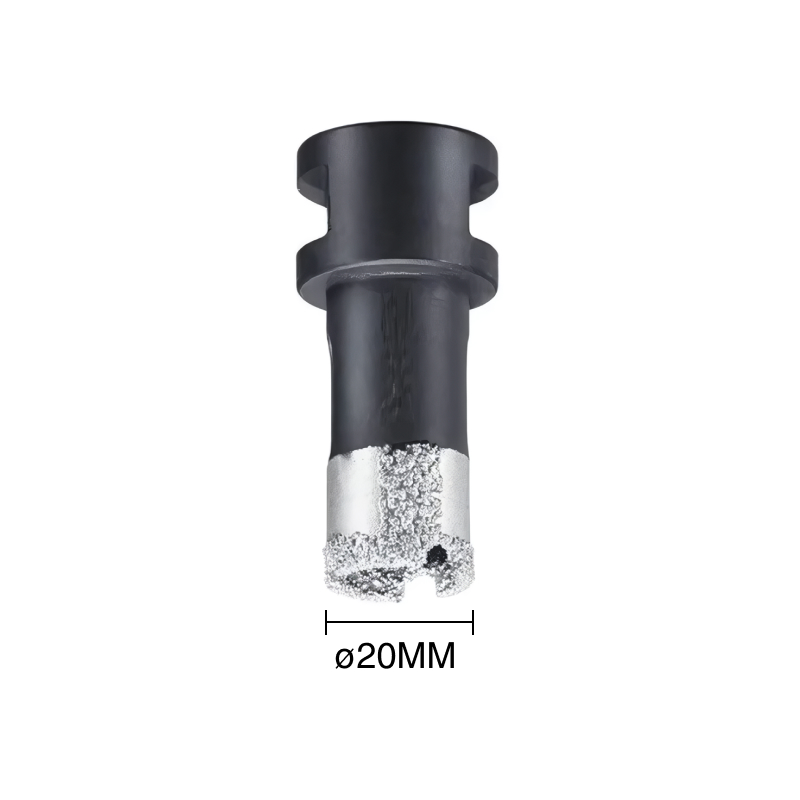 Sierra corona revestida de diamante p/corte seco ø 20mm rosca M14
