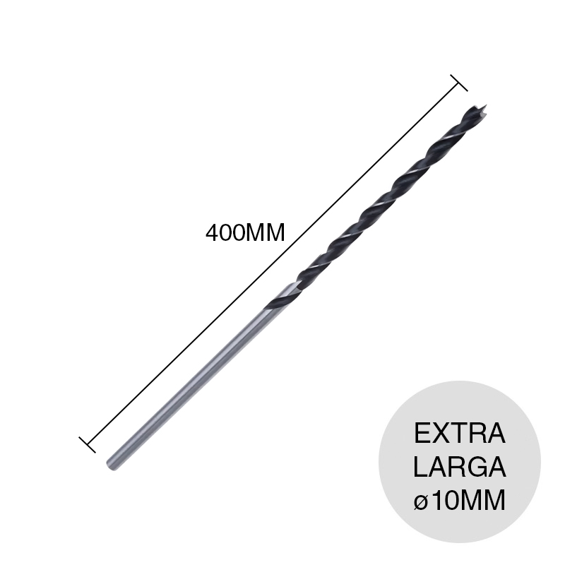 Mecha espiral p/madera extra larga ø 10mm x 400mm