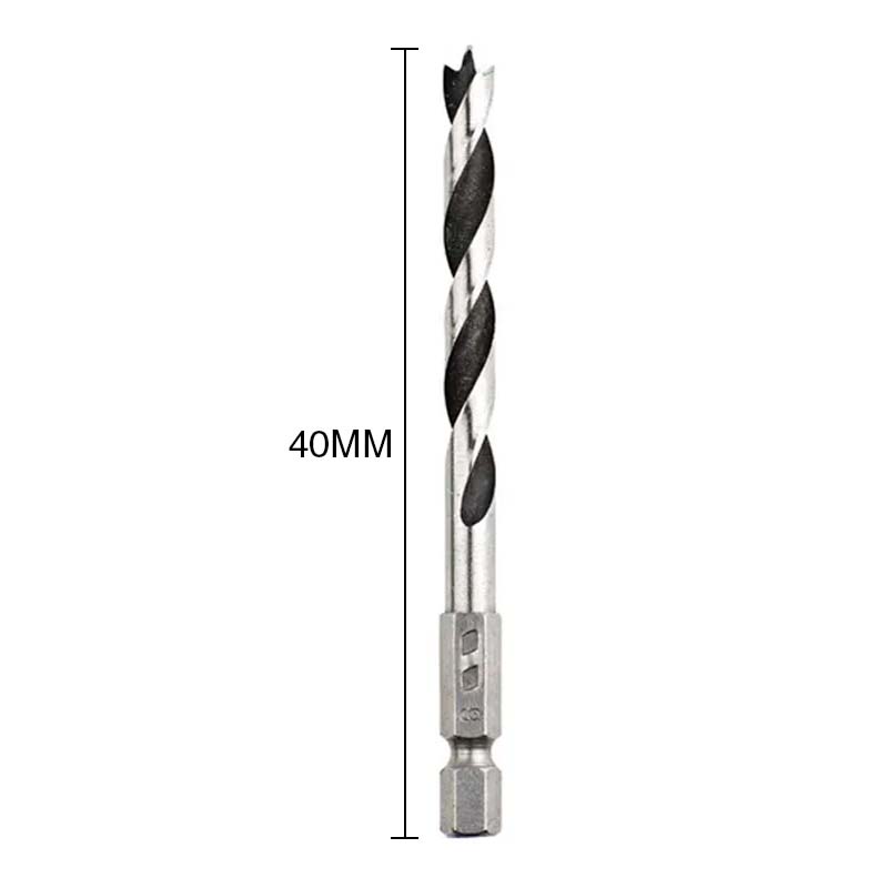 Mecha espiral p/madera encastre hexagonal ø 3mm x 40mm