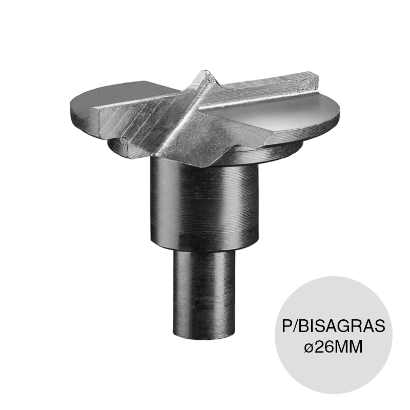 Mecha fresadora madera p/bisagras ø 26mm