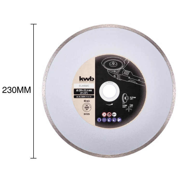 Disco corte diamantado Classic Silver Line Cut-Fix continuo 2.40mm x ø 230mm — imagen 1