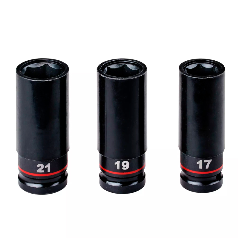 Bocallave impacto encastre 1/2" pack x 3 piezas