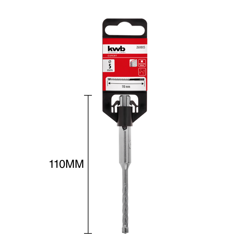 Mecha percutora HB4X SDS Plus 4 filos hormigon armado ø 5mm x 110mm