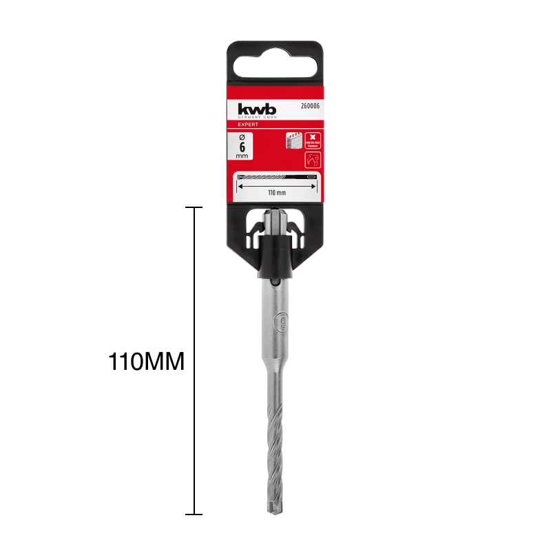 Mecha percutora HB4X SDS Plus 4 filos hormigon armado ø 6mm x 110mm