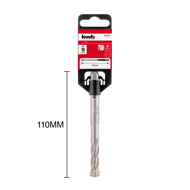 Mecha percutora HB4X SDS Plus 4 filos hormigon armado ø 10mm x 110mm