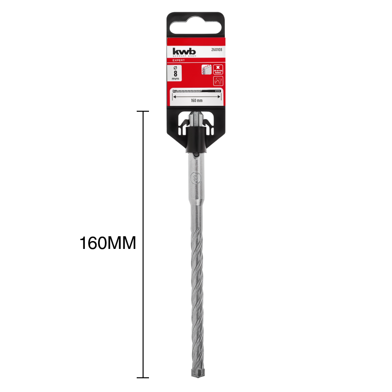 Mecha percutora HB4X SDS Plus 4 filos hormigon armado ø 8mm x 160mm