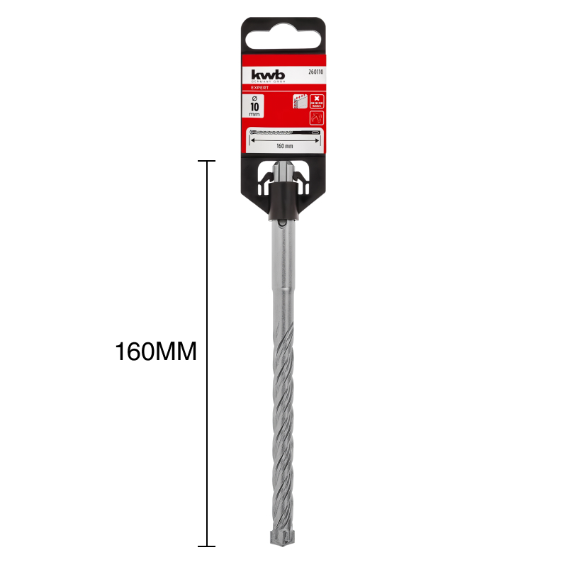 Mecha percutora HB4X SDS Plus 4 filos hormigon armado ø 10mm x 160mm