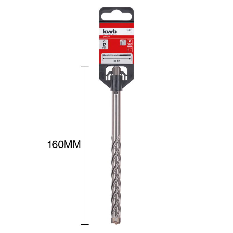Mecha percutora HB4X SDS Plus 4 filos hormigon armado ø 12mm x 160mm
