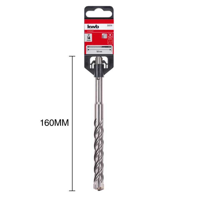 Mecha percutora HB4X SDS Plus 4 filos hormigon armado ø 14mm x 160mm