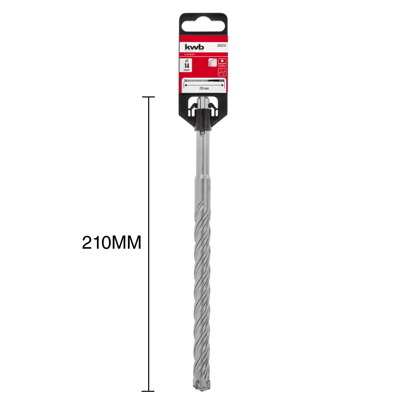 Mecha percutora HB4X SDS Plus 4 filos hormigon armado ø 14mm x 210mm