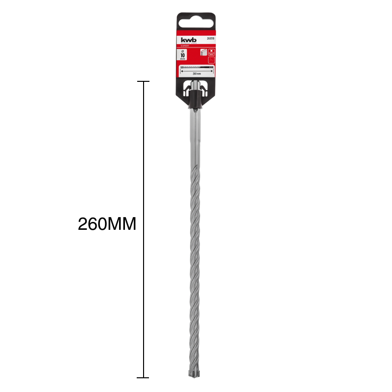 Mecha percutora HB4X SDS Plus 4 filos hormigon armado ø 10mm x 260mm