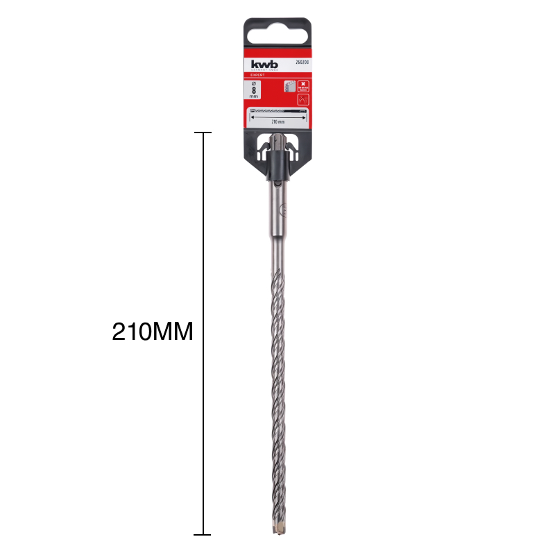 Mecha percutora HB4X SDS Plus 4 filos hormigon armado ø 8mm x 210mm